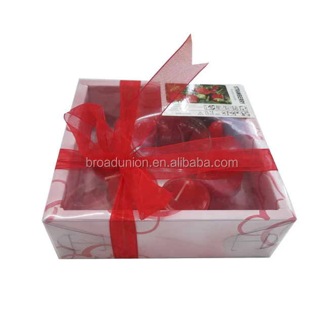 7pc wholesale red scented candle/candle gift set