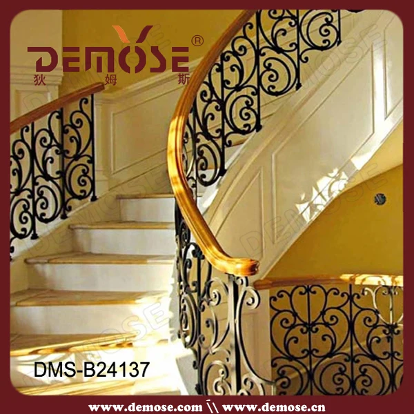 French Romantic Wrought Iron Railing Parts For Stairs