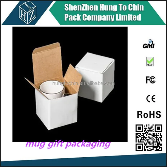 factory wholesale printed cardboard ceramic mug gift packaging