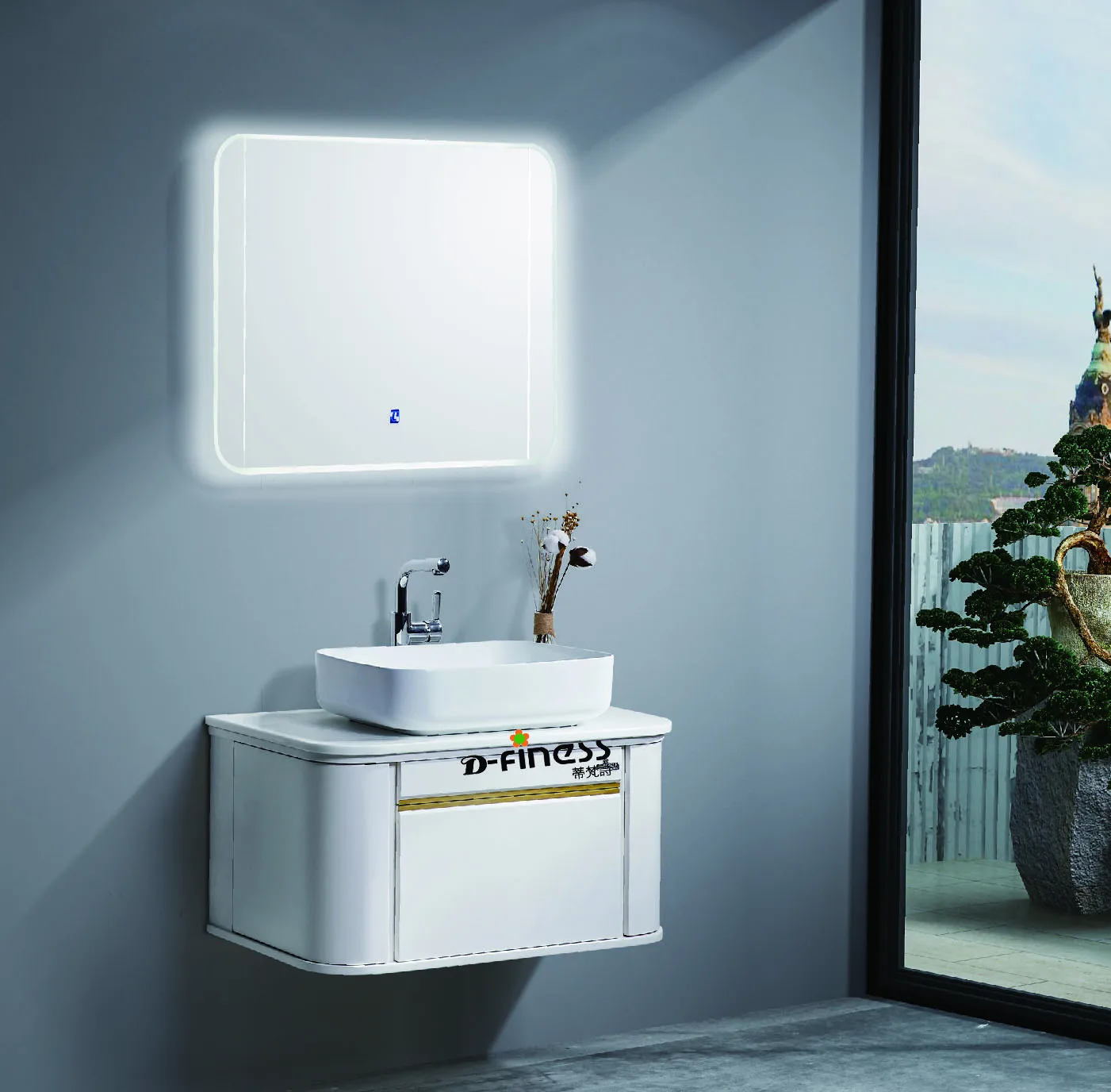 2019 New Arrived Modern Wall Hung Vanity Waterproof Bathroom