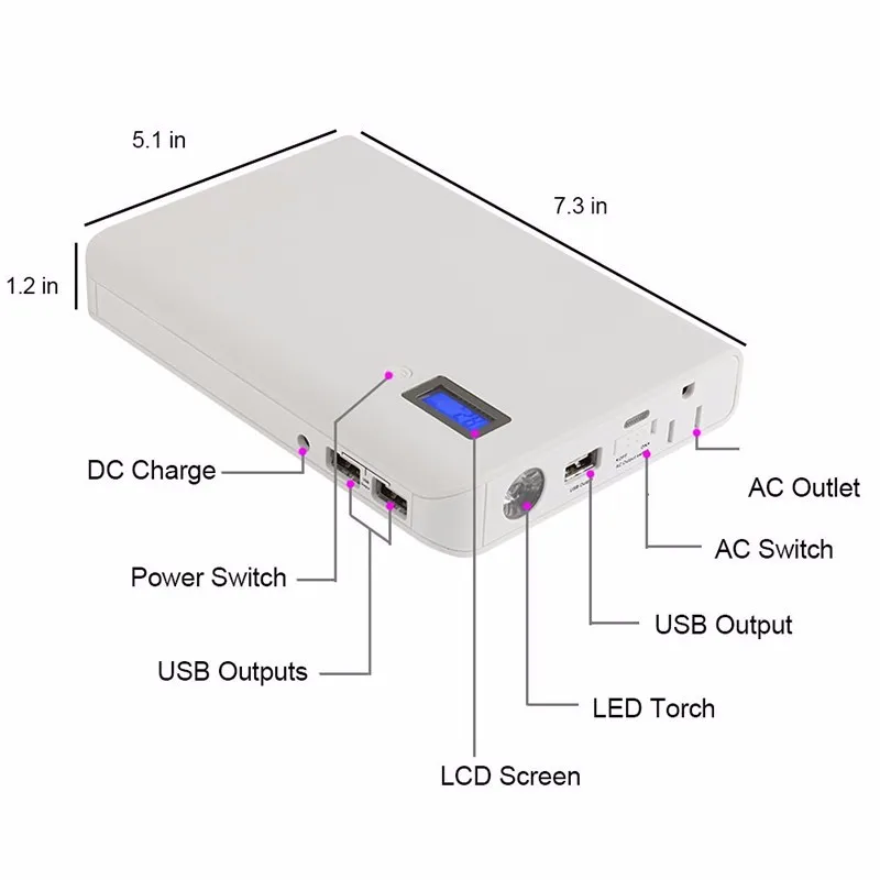 dydide power bank High capacity Universal AC power bank 50000mah not waterproof and solar - ANKUX.COM