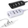 Wholesale High Speed Micro Mini 4 Port USB 2.0 Hub USB Port For Laptop PC Computer Laptop Peripherals Accessories Free Shipping