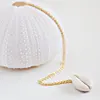 925 silver 14k gold jewelry Natural shell pendant choker necklace