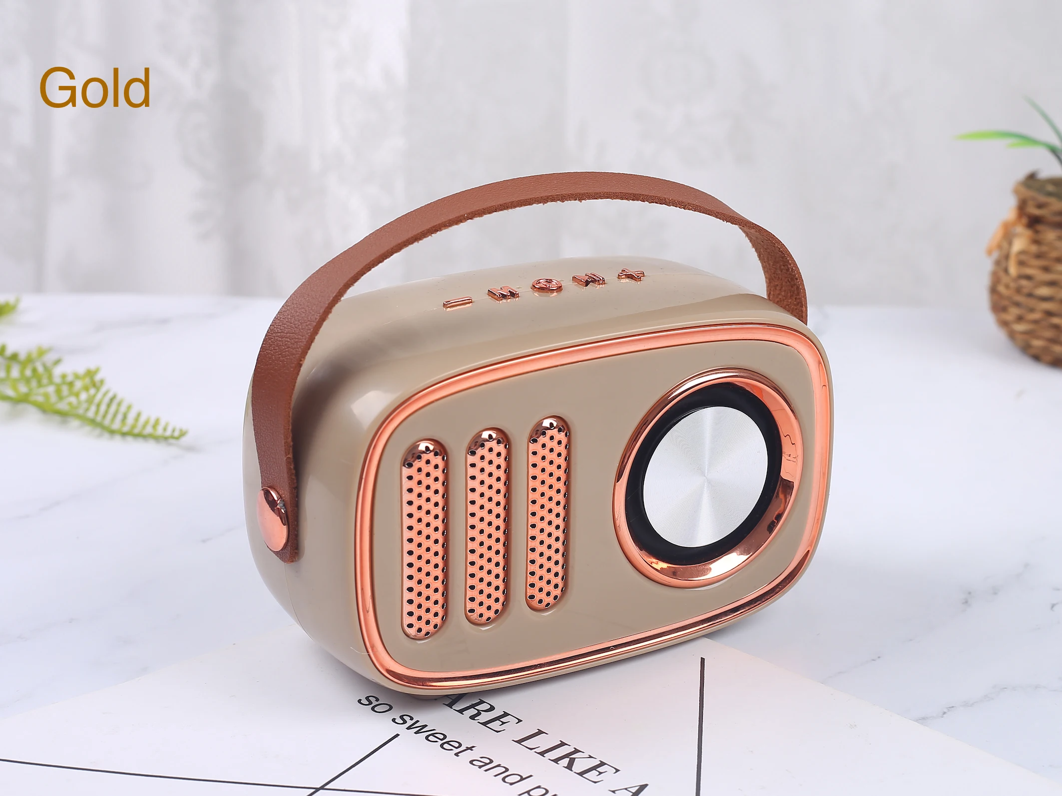 FM Radio Style Active Wireless Charge Mini Speakers for Mobile Phone Home Theatre with 1200MA Bluetooths Speaker Power Bank - ANKUX.COM