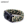 MF-01 Tactical Parachute 550 Paracord MILITARY braided Survival Buckle Cuff Bracelet Black NEW