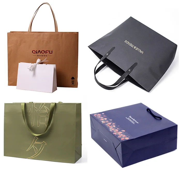deluxe glossy black paper bag jewelry custom paper bag with