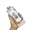 custom logo square shape 400ml pet plastic fruit juice bottle
