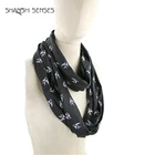 Children black white small snood neck scarf for sale