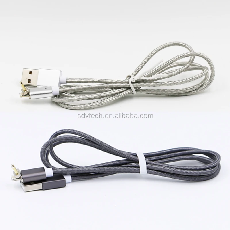 Christmas Gift Nylon Braided Led Light 2-in-1 Magnetic Charging Cable for iOS & Android - ANKUX.COM
