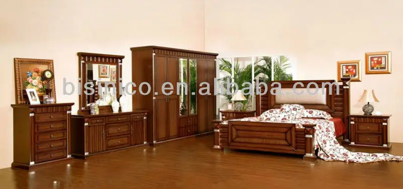أثاث غرفة نوم مريحة خزانة أدراج ، مجموعة كاملة من أثاث غرف النوم الخشبية الصلبة ، تصميم كلاسيكي طاقم غرفة نوم الأثاث