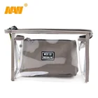 Custom logo pvc with pu pouch bag 2 pcs makeup bag cosmetic travel bag
