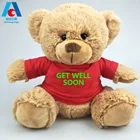 Lovely 25cm plush toy bear soft teddy bear toys with t-shirt plush animal toy bear