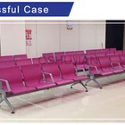 Barber shop healthcare shopping mall bank PU waiting bench seating chairs