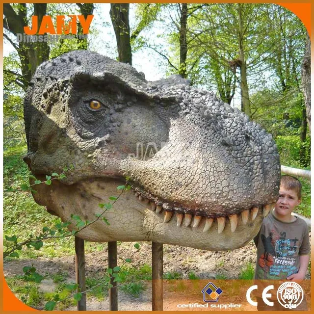 Artificial Robotic T-rex Dinosaur Head for Wall Decoration