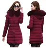China Manufacturer Custom Oversize Hooded Ladies Jacket Winter Puffer Cotton Padding Down Jacket Women With Fur