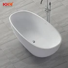 Modern colored custom egg oval artificial resin cast stone soaking bathtub