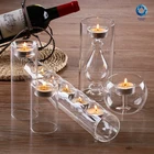 Gorgeous Modern minimalist candle cup craft handmade cheap glass Candlesticks for wedding