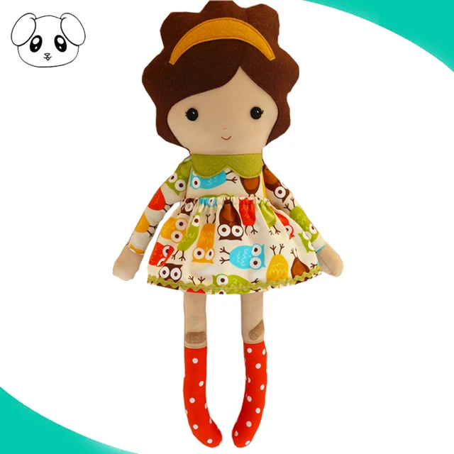 fabric doll rag doll cloth doll girl in dainty floral print