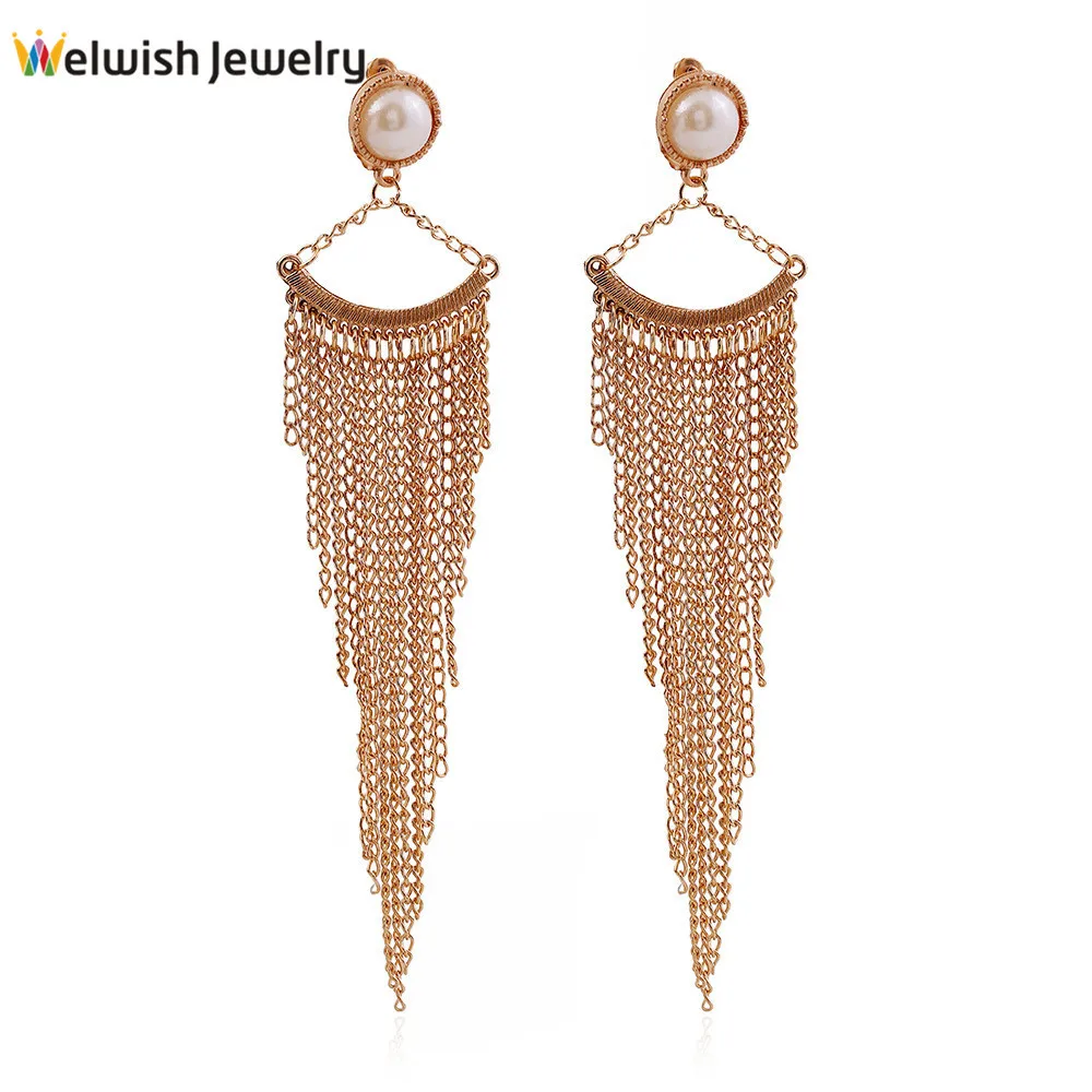New Wholesale European Latest Design Women Fancy Iron Tassel Earring New Wholesale European Latest Design Women Fancy Iron Tassel Earring