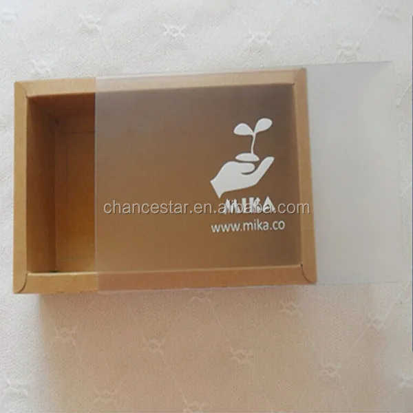 custom drawer paper gift box packaging box with plastic sleeve