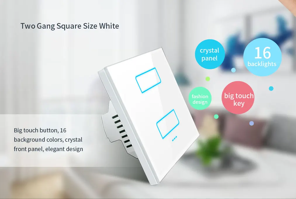 Alexa google home compatible 100-250V remote control wifi zigbee light switches - ANKUX.COM