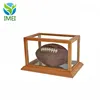 Football Display Case Stand with UV Protection, Wooden frame IMEI18112