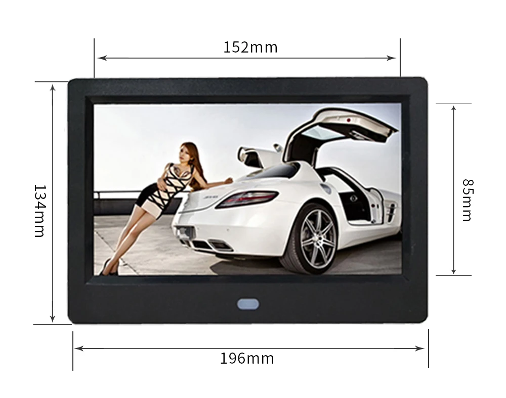 Bulk durable autoplay video picture commercial gift 7 inch digital photo frame