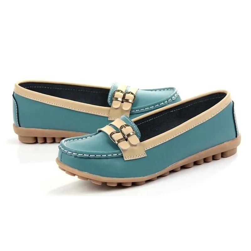 2015 New Summer Women Flats Genuine Leather Shoes Woman Casual Driving Moccasins Loafers Fashion Ladies Flat Shoes SND-148