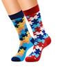 Puzzle Style European And American Creative Picture Tube Socks Men's Christmas Socks