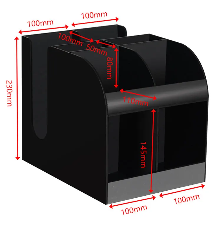 8 compantment acrílico blanco café tazas y tapas organizador para café