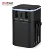 Wontravel 3400mA output multi plugs 3 USB charger power universal travel plug adapter for innovative corporate gifts