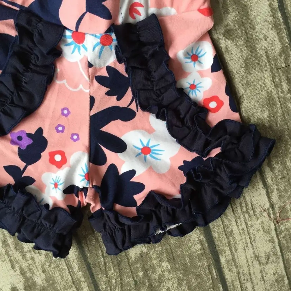 new arrival Summer baby girls clothes you betiful heart cotton floral ruffles boutique short kids sleeveless match accessories