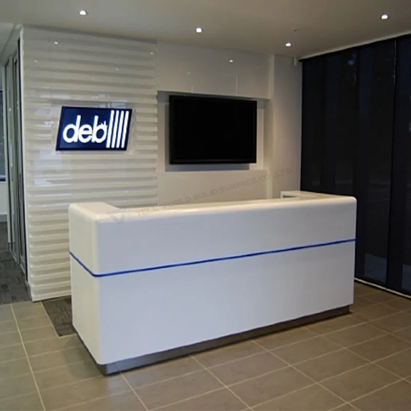 Office Front Bar Reception Counter Led Corian Bar Reception