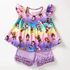 Girl Clothes Print Summer Cotton Sleeveless Outfits Set and Short Pants boutique clothes