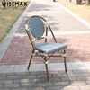 Outdoor Rattan garden furniture bamboo look woven rattan french bistro chairs