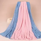 Fashion pure hijab Two - colour crinkled scarf instant shawls islamic muslim arab scarf