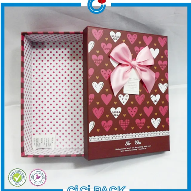 paper box for gift, birthday gift paper packaging box with lid