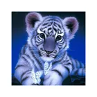 30x30 Cute Tiger Square Rhinestone Embroidery Cross Stitch,Ornaments Arts Craft Canvas Wall Decor diamond painting