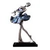 European Retro Resin Ballet Girl Figurine Creative Dancing Lady Sculpture Statue for Home/Office Art Decor