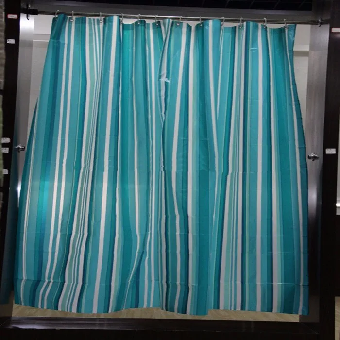 2018 High Quality fashionable PVEA Stripe Shower Curtain