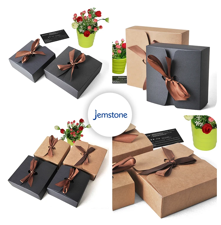 hot sale natural double gate kraft paper gift box