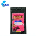 3 seal printed pouch zipper plastic Beef jerky bag with window
