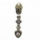Key lock silver nylon luggage and bags accessories zipper slider