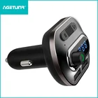 AGETUNR T19 Bluetooth V4.2 mp3 player FM transmitter display car voltage,dual USB ports, charging port output DC5V 2.4A