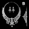 Western wedding silver jewelry 4-sets for girls