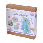 Lovely Blue Unicorn Stuffed Crafts with Soft Fabric