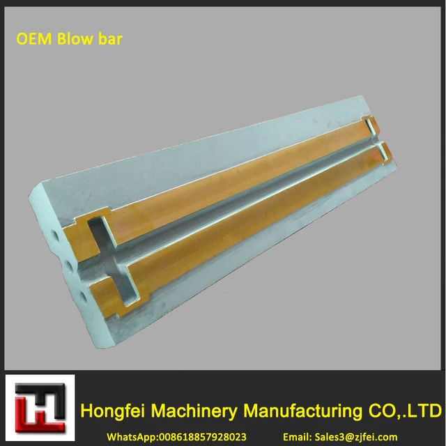 CHROMIUM 27%TEREX XH320 XH500 BLOW BAR APARE PARTS FOR CRUSHER