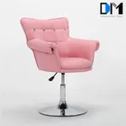 1 Year Warranty Pink Leather Barber And Hair Salon Chairs