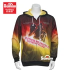 Wholesale long sleeve custom made your own design sublimation print pullover polyester hoodie men