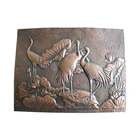 3d handmade gold animal brass vintage metal steel wall decoration relief art decoration